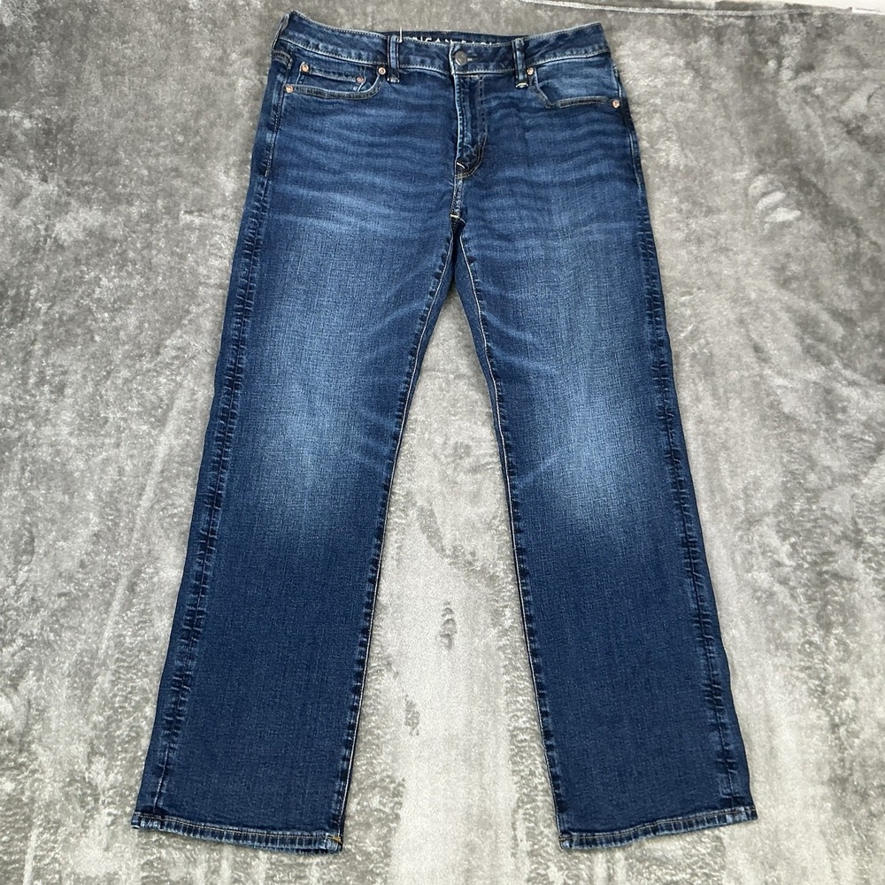 American Eagle AirFlex+ Mens 33x32 (act. 33x29) Original Bootcut Whiskered Jeans